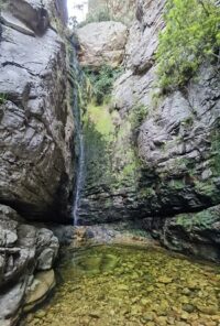 Waterfall in Franschhoek mountains south africa